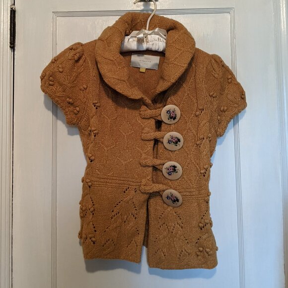 Anthropologie Rare Leifsdottir Women's Wool Mustard Sweater Medium